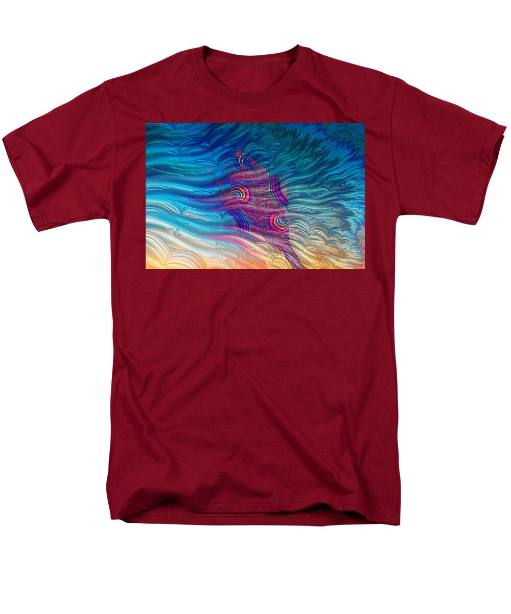 Feathery Fractals Artistic Design - Men's T-Shirt  (Regular Fit)