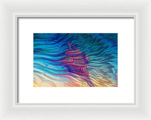 Feathery Fractals Artistic Design - Framed Print