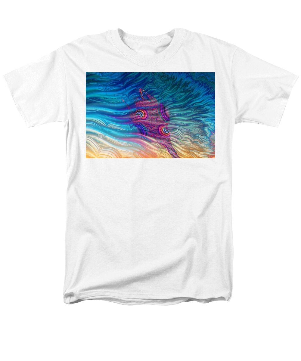 Feathery Fractals Artistic Design - Men's T-Shirt  (Regular Fit)