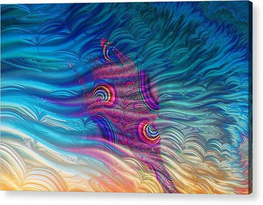 Feathery Fractals Artistic Design - Acrylic Print