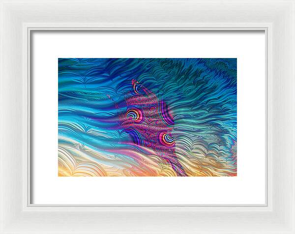 Feathery Fractals Artistic Design - Framed Print