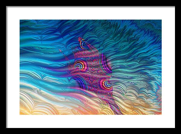 Feathery Fractals Artistic Design - Framed Print