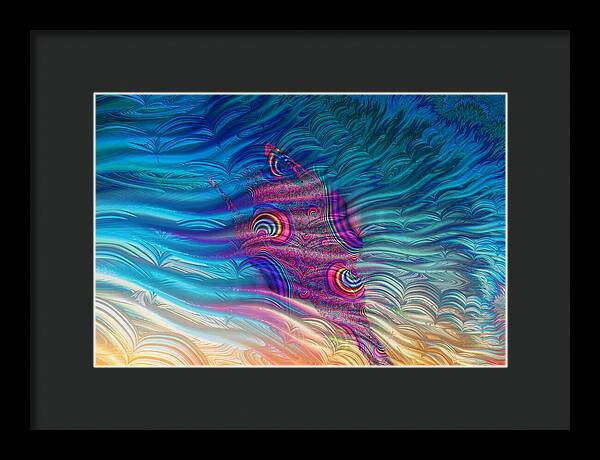 Feathery Fractals Artistic Design - Framed Print