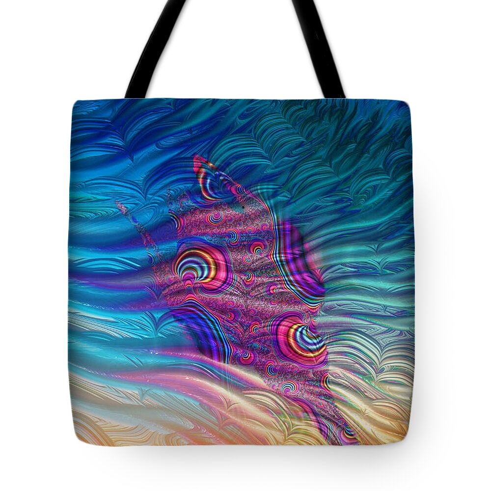 Feathery Fractals Artistic Design - Tote Bag