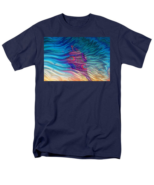 Feathery Fractals Artistic Design - Men's T-Shirt  (Regular Fit)