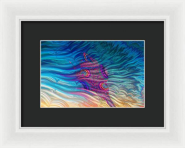 Feathery Fractals Artistic Design - Framed Print