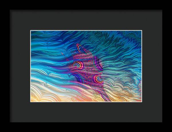 Feathery Fractals Artistic Design - Framed Print