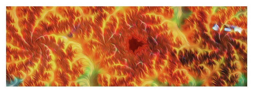 Firey Fractals of Orange and Yellow - Yoga Mat