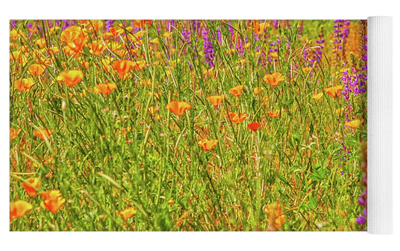 Flower Galore Purple and Yellow - Yoga Mat