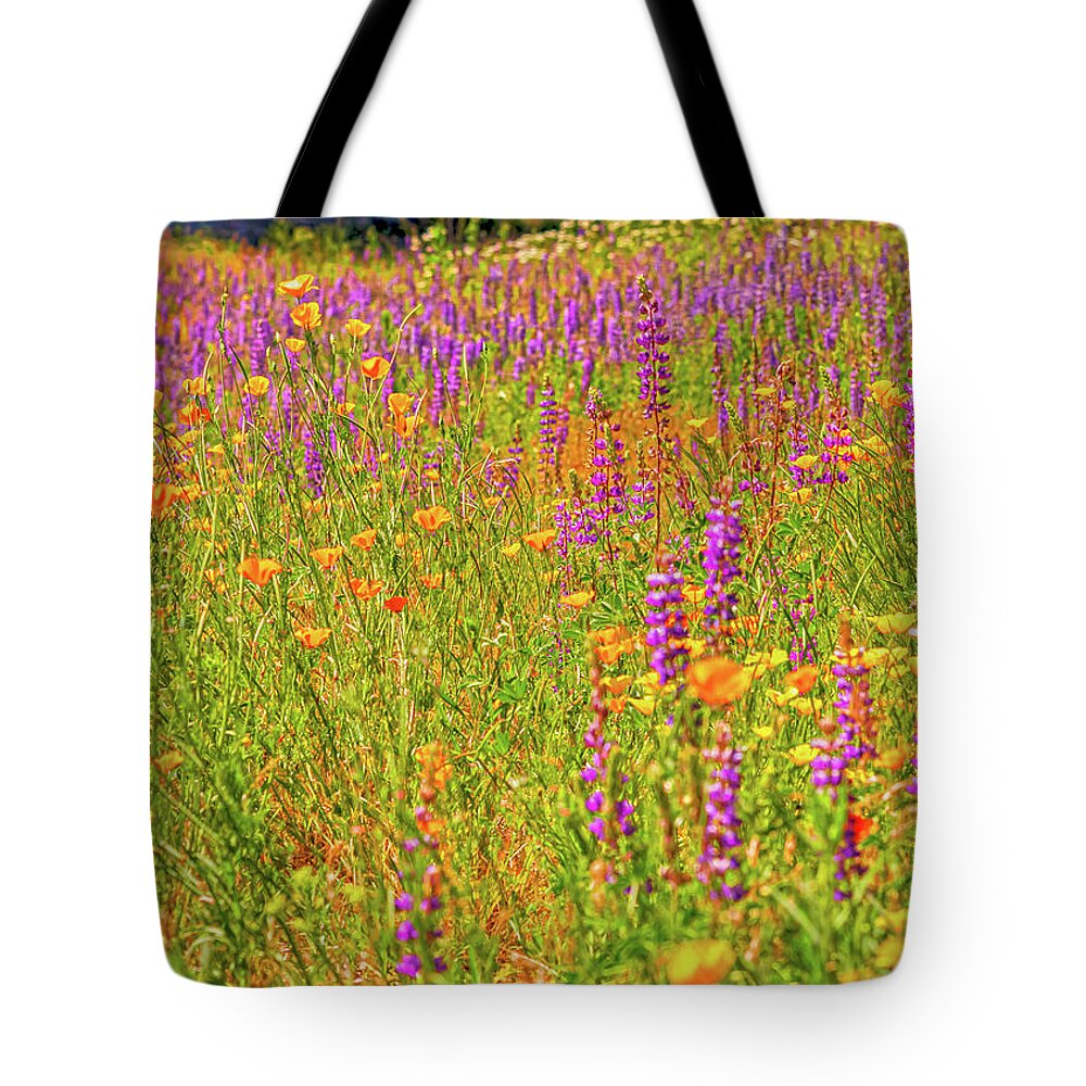 Flower Galore Purple and Yellow - Tote Bag