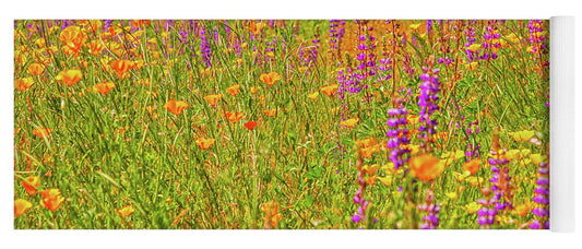 Flower Galore Purple and Yellow - Yoga Mat