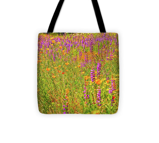 Flower Galore Purple and Yellow - Tote Bag