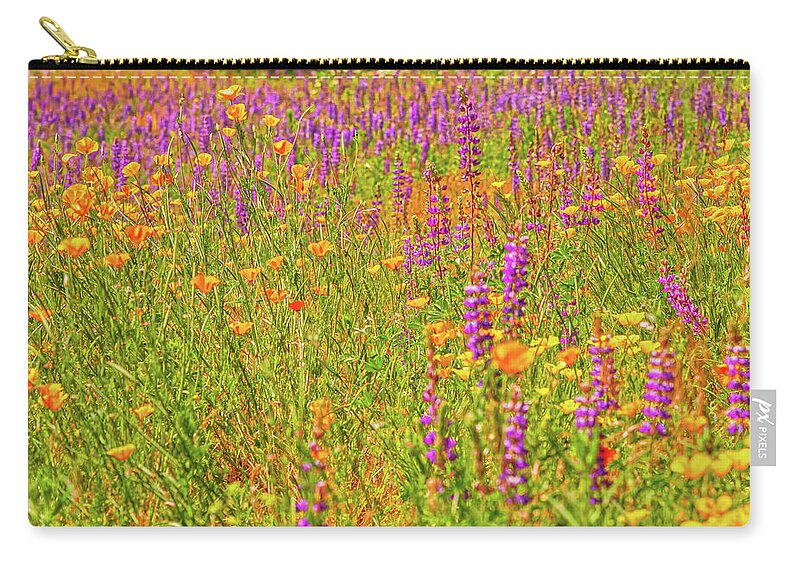 Flower Galore Purple and Yellow - Zip Pouch
