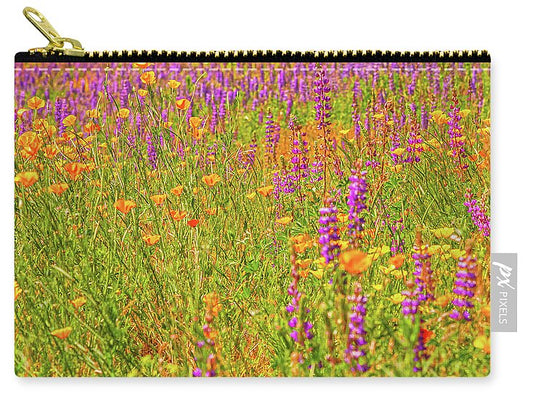 Flower Galore Purple and Yellow - Zip Pouch