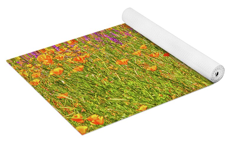Flower Galore Purple and Yellow - Yoga Mat
