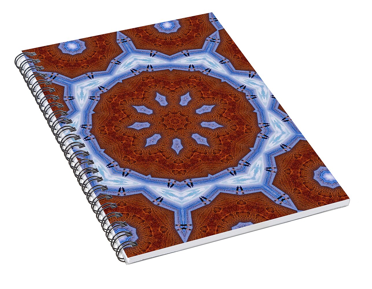 Flower Snowflake Mandala - Spiral Notebook