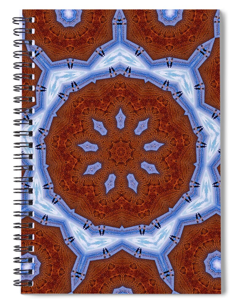 Flower Snowflake Mandala - Spiral Notebook