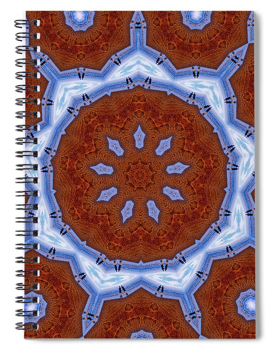 Flower Snowflake Mandala - Spiral Notebook