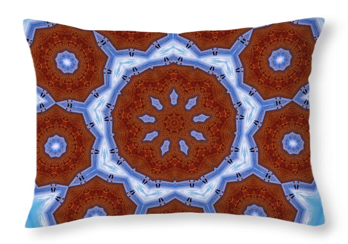 Flower Snowflake Mandala - Throw Pillow