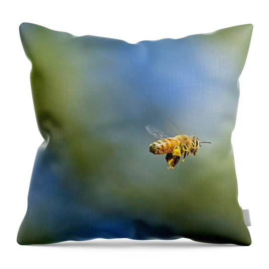 Flying Bee - Throw Pillow