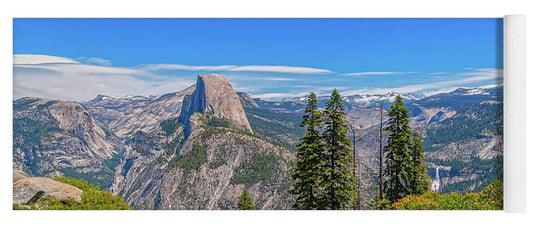 Forest Landscape of Half Dome and Waterfall - Yoga Mat