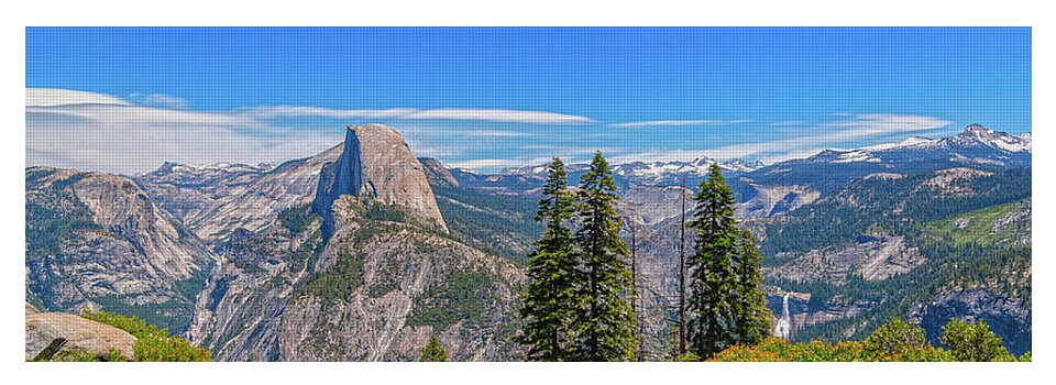 Forest Landscape of Half Dome and Waterfall - Yoga Mat