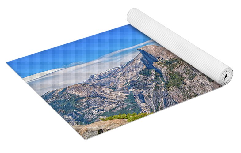 Forest Landscape of Half Dome and Waterfall - Yoga Mat