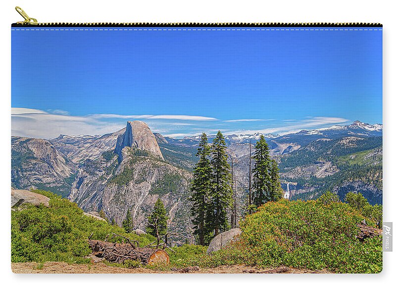 Forest Landscape of Half Dome and Waterfall - Zip Pouch