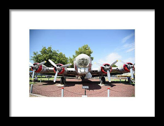 Four Propeller Engine Aircraft - Framed Print