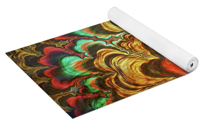 Fractal Abstracts of Waves - Yoga Mat