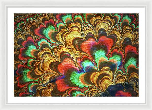 Fractal Abstracts of Waves - Framed Print
