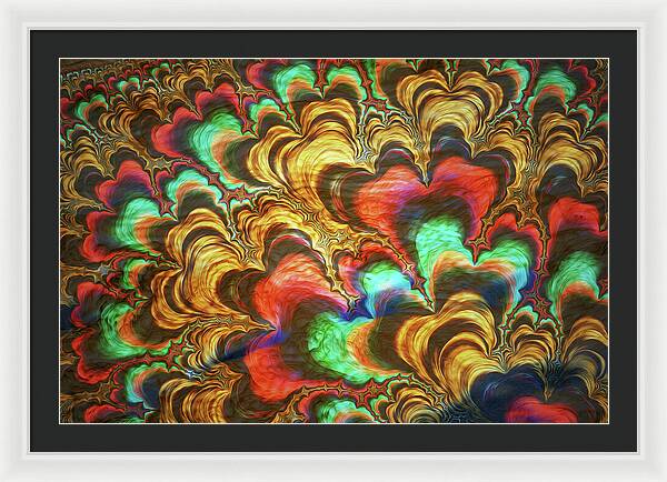 Fractal Abstracts of Waves - Framed Print