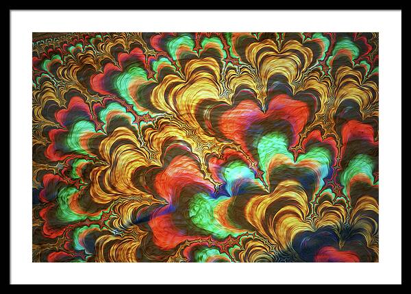 Fractal Abstracts of Waves - Framed Print