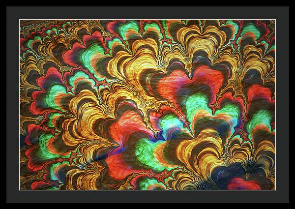 Fractal Abstracts of Waves - Framed Print