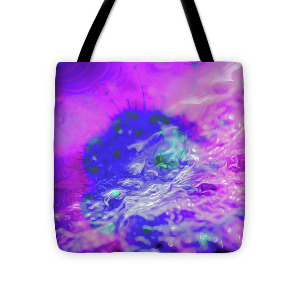 Fractal art of Dark Purples and Magentas - Tote Bag