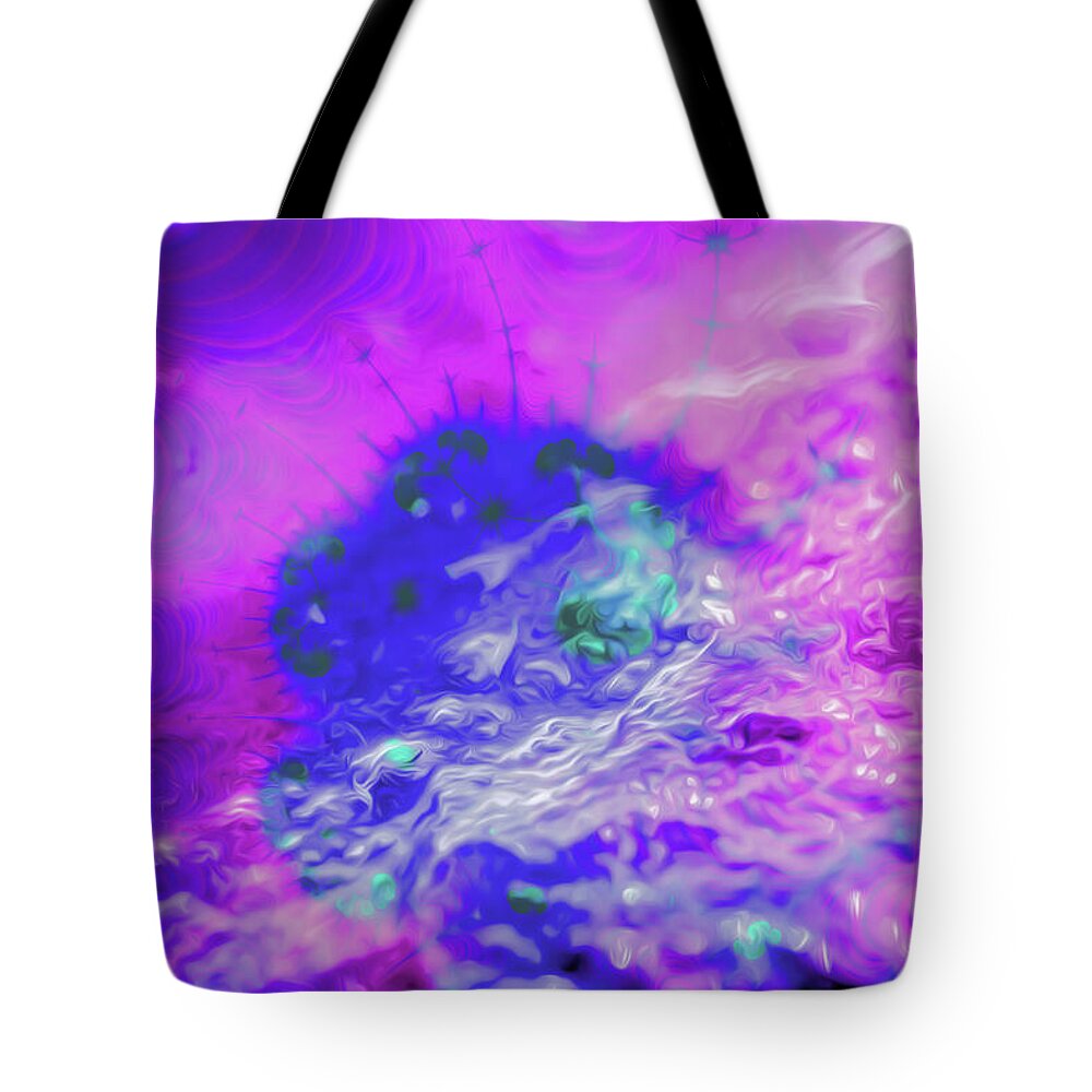 Fractal art of Dark Purples and Magentas - Tote Bag