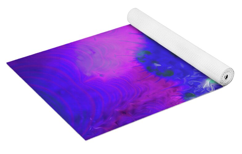Fractal art of Dark Purples and Magentas - Yoga Mat