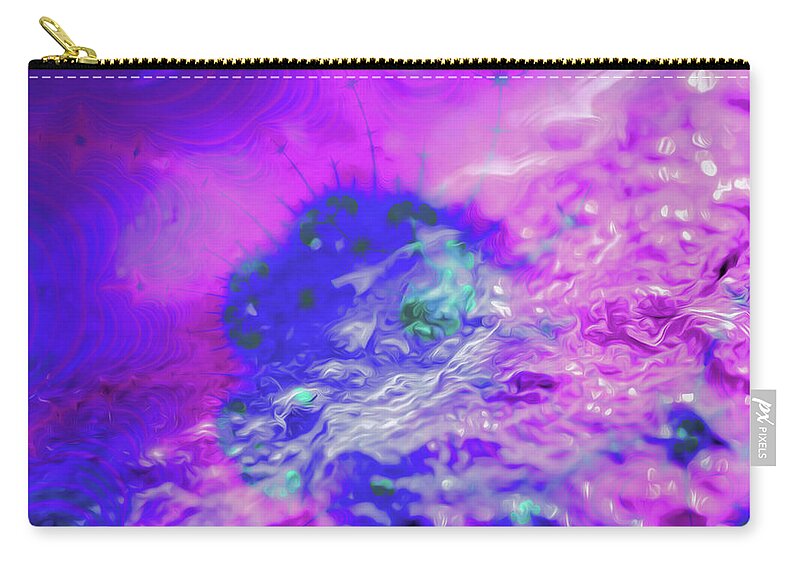 Fractal art of Dark Purples and Magentas - Zip Pouch