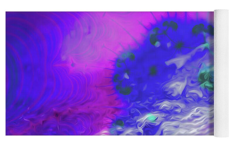 Fractal art of Dark Purples and Magentas - Yoga Mat