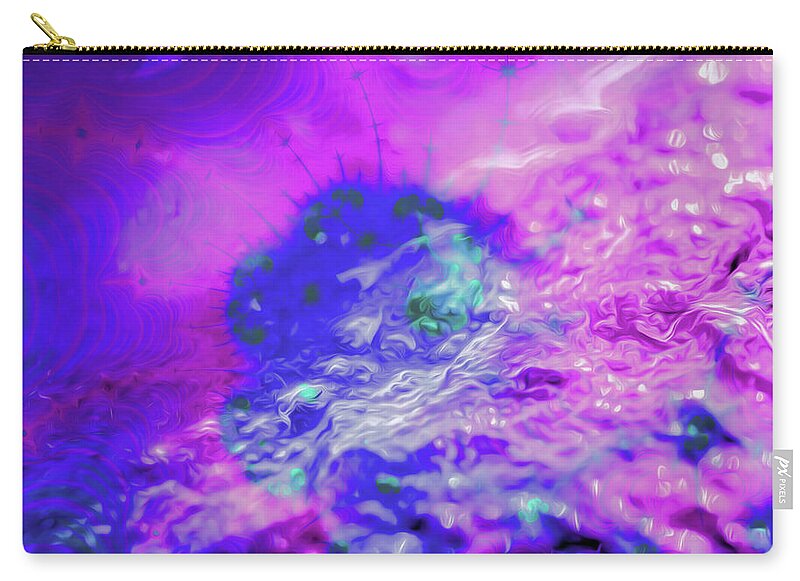 Fractal art of Dark Purples and Magentas - Zip Pouch