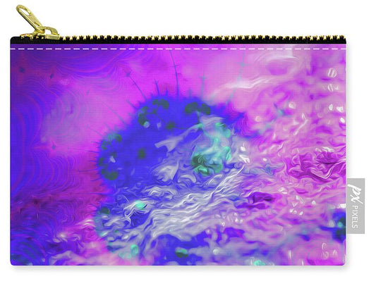 Fractal art of Dark Purples and Magentas - Zip Pouch