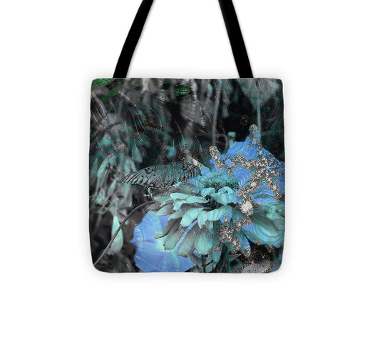 Fractals of Blue in a Garden - Tote Bag