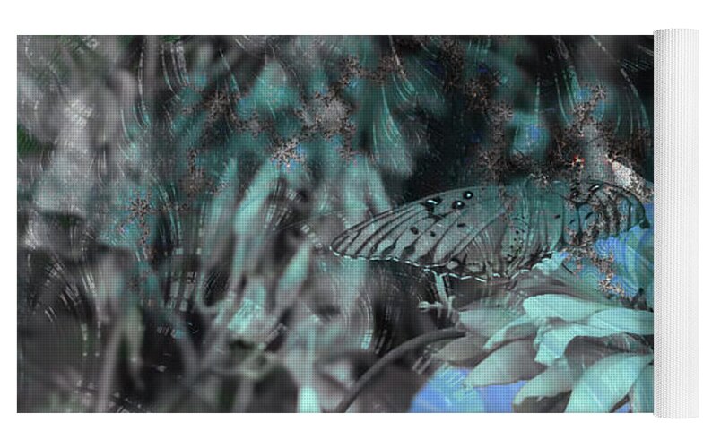 Fractals of Blue in a Garden - Yoga Mat