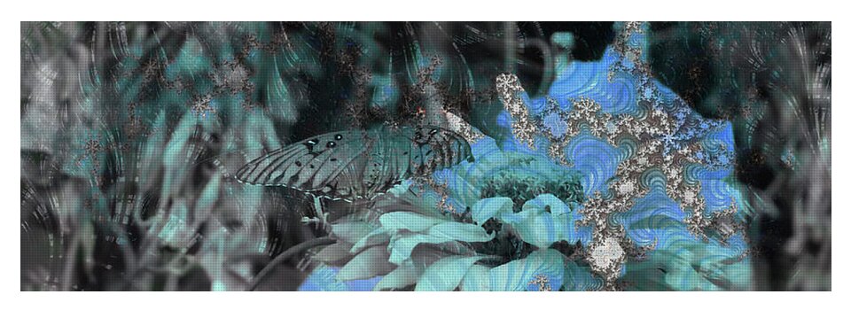 Fractals of Blue in a Garden - Yoga Mat