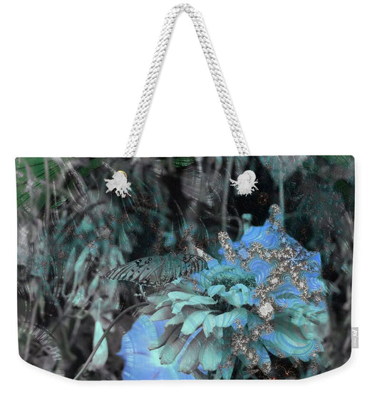 Fractals of Blue in a Garden - Weekender Tote Bag