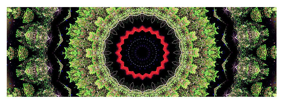 Fractals of Greens Kaleidoscope Pattern - Yoga Mat