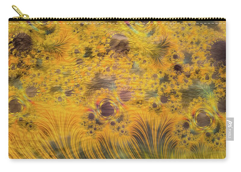 Fractals of Yellow Art - Zip Pouch