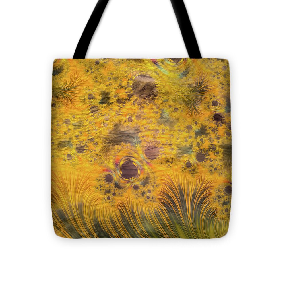 Fractals of Yellow Art - Tote Bag