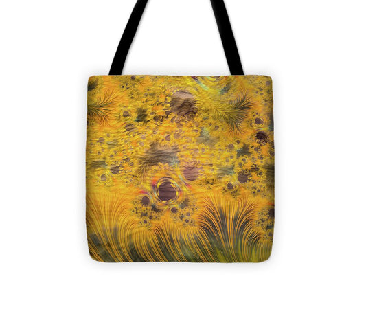 Fractals of Yellow Art - Tote Bag