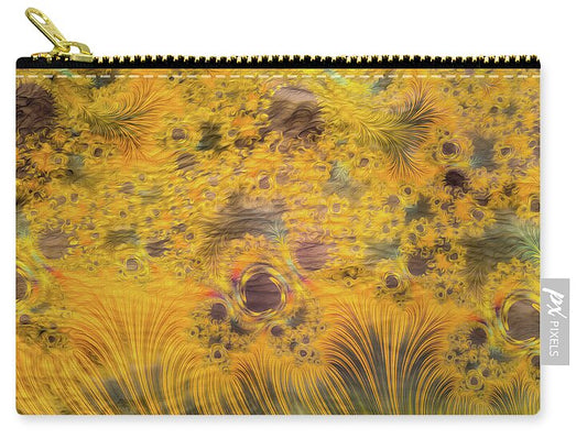 Fractals of Yellow Art - Zip Pouch
